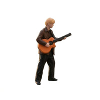 Acoustic Guitarist Figurine Display Use Tiny Resin Person