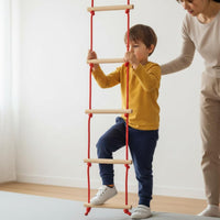 Wooden Rope Ladder Sturdy Rope Ladder Non-Slip Grip for Preschoolers