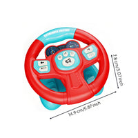 Suction Base Steering Wheel Toy Side Buttons Steering Wheel Toy Rounded Finish
