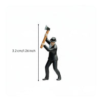 1:64 Scale Man Figure Hand-Painted Axe Man Figurine