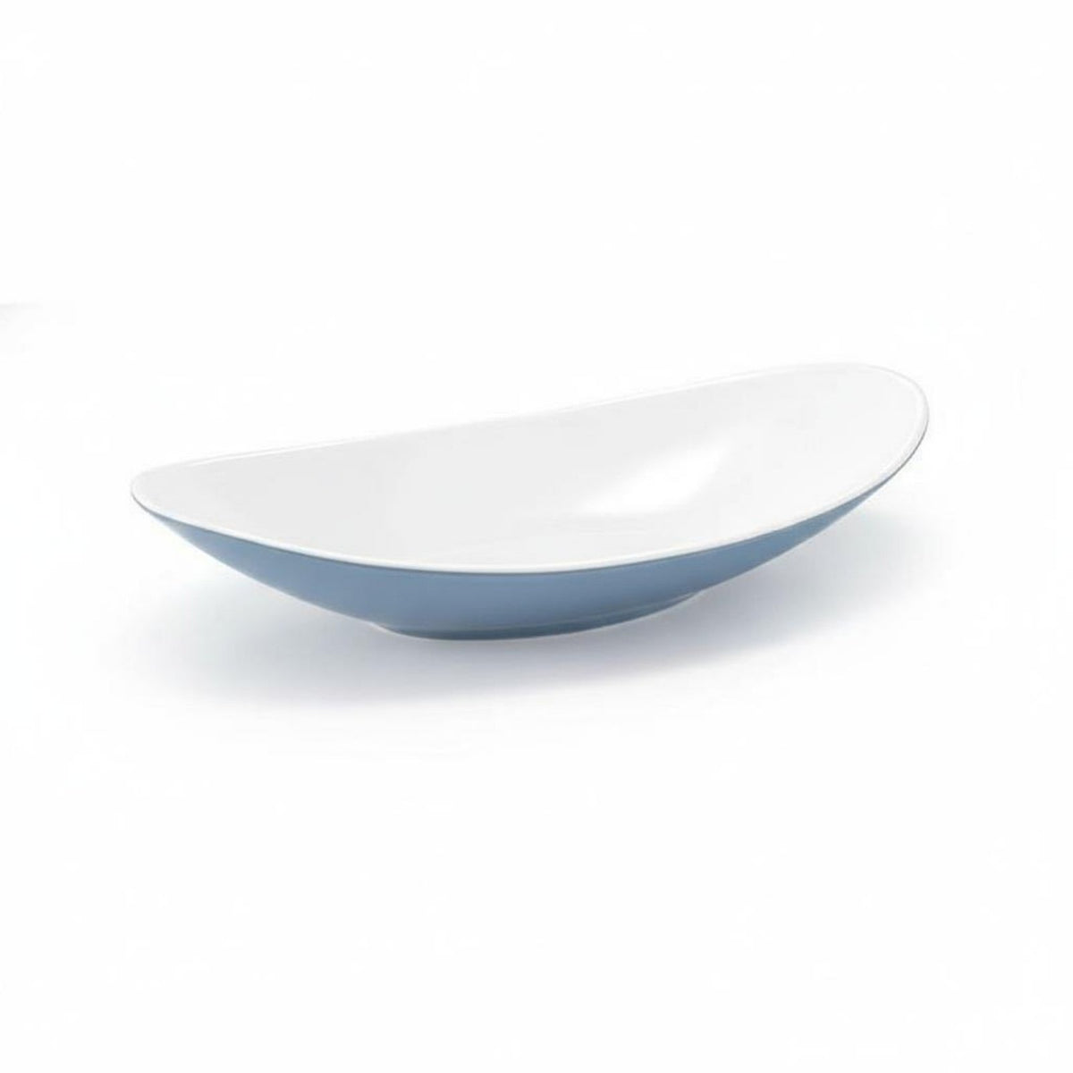 Boat-Shaped Serving Dish Ceramic Look Boat Shaped Serving Tray Shatter-Resistant Oval Melamine Plate for Restaurants, Chefs, Commercial Use, Hotel