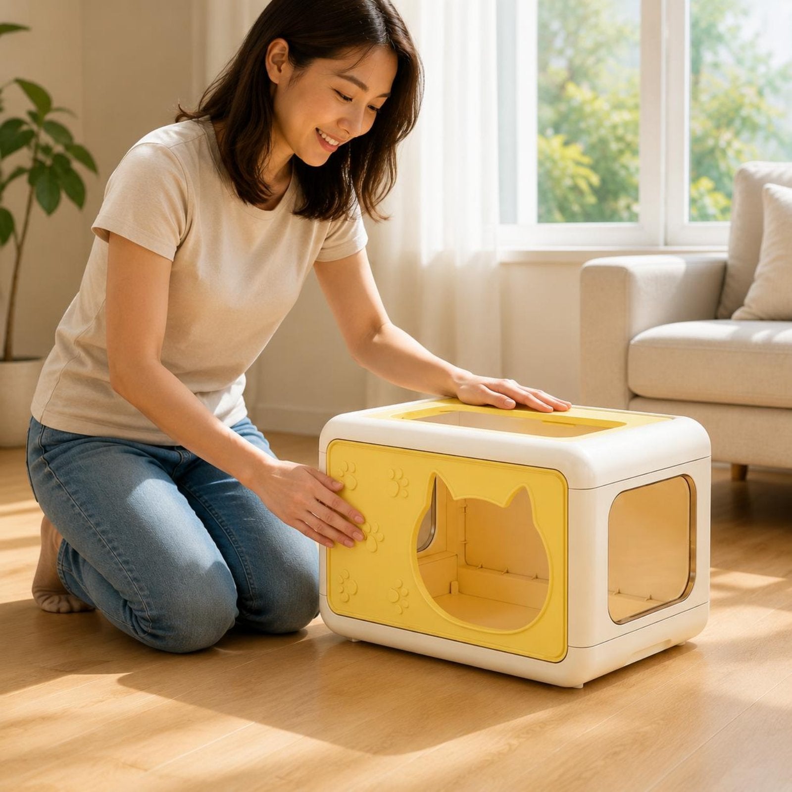 Enclosed Pet House Semi Closed Pet Shelter Large Interior Space