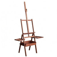 Foldable Artist Easel Side Trays Storage Tray Easel Natural Wood Finish