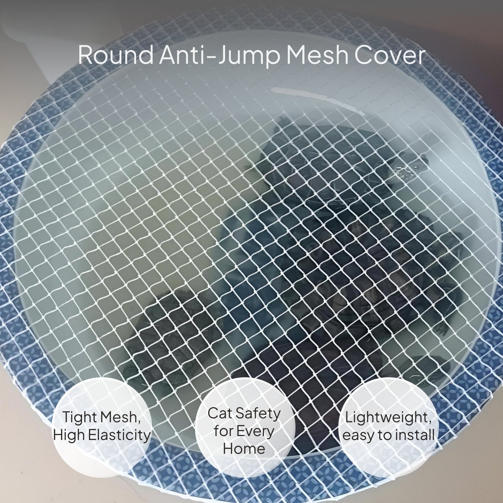 Round Aquarium Mesh Lid, Jump Guard, Cat Proof Cover