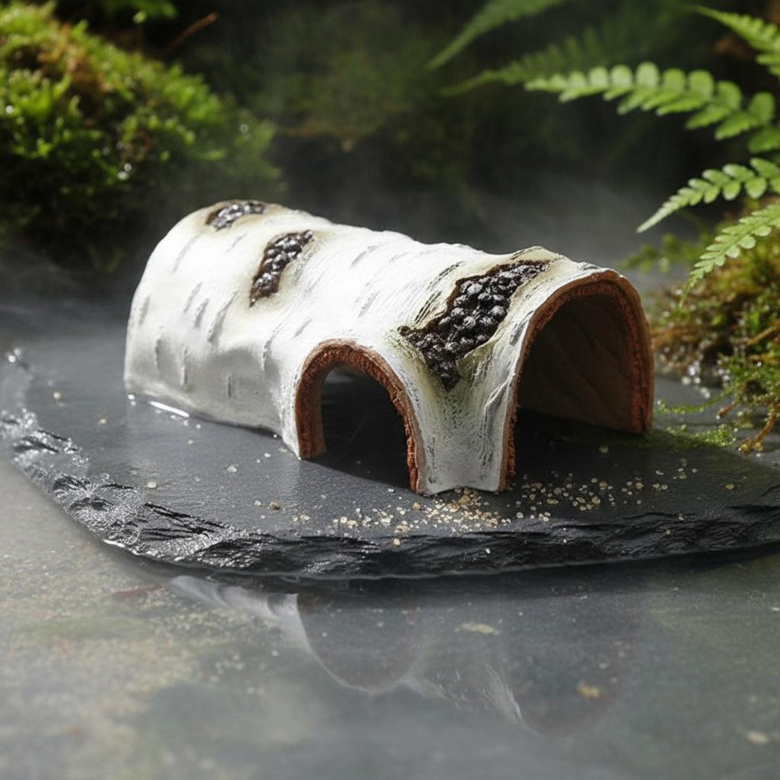 Aquarium Hideout Cave Naturalistic Design Arched Log Shelter Material