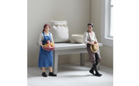 2 Pieces Farm Figurine Realistic Feature Miniature Scene Decor for Display Scene