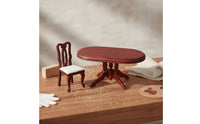 1:12 Dollhouse Table and Chairs Realistic Wooden Dollhouse Dining Room Set 1:12 Scale Dining desk