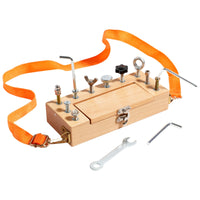 Screw Play Set Metal Latch Screw Organizer Box Hinged Lid