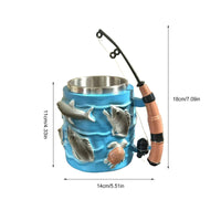 Fishing Rod Handle Mug Unique Gift Beer Stein Creative Design for Fishermen