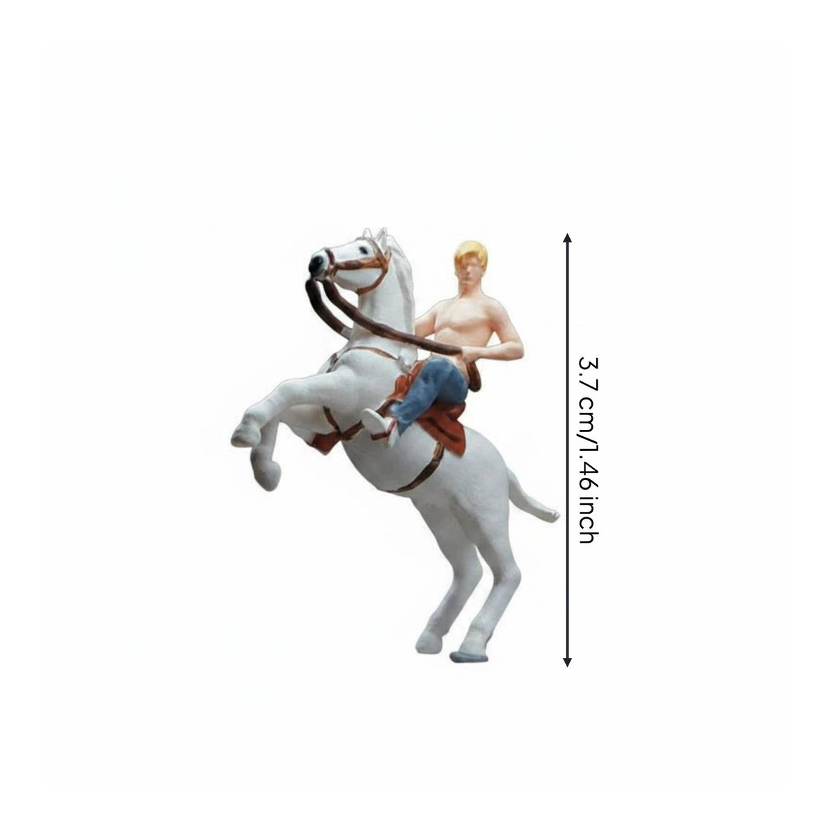 1:64 Horse Equestrian Figurine Detailed Equestrian Miniature Figure Hand Painted Diorama Accessory for Dioramas