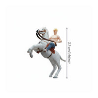 1:64 Horse Equestrian Figurine Detailed Equestrian Miniature Figure Hand Painted Diorama Accessory for Dioramas