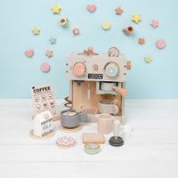 Toy Coffee Machine Educational Kitchen Appliance Toy Set Smooth Edges Mini Kitchen Appliance Toys Kids