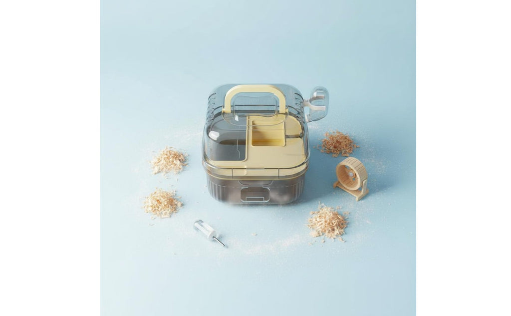 Transparent Small Pet Carrier 360° Panoramic View Hamster Travel Carrier
