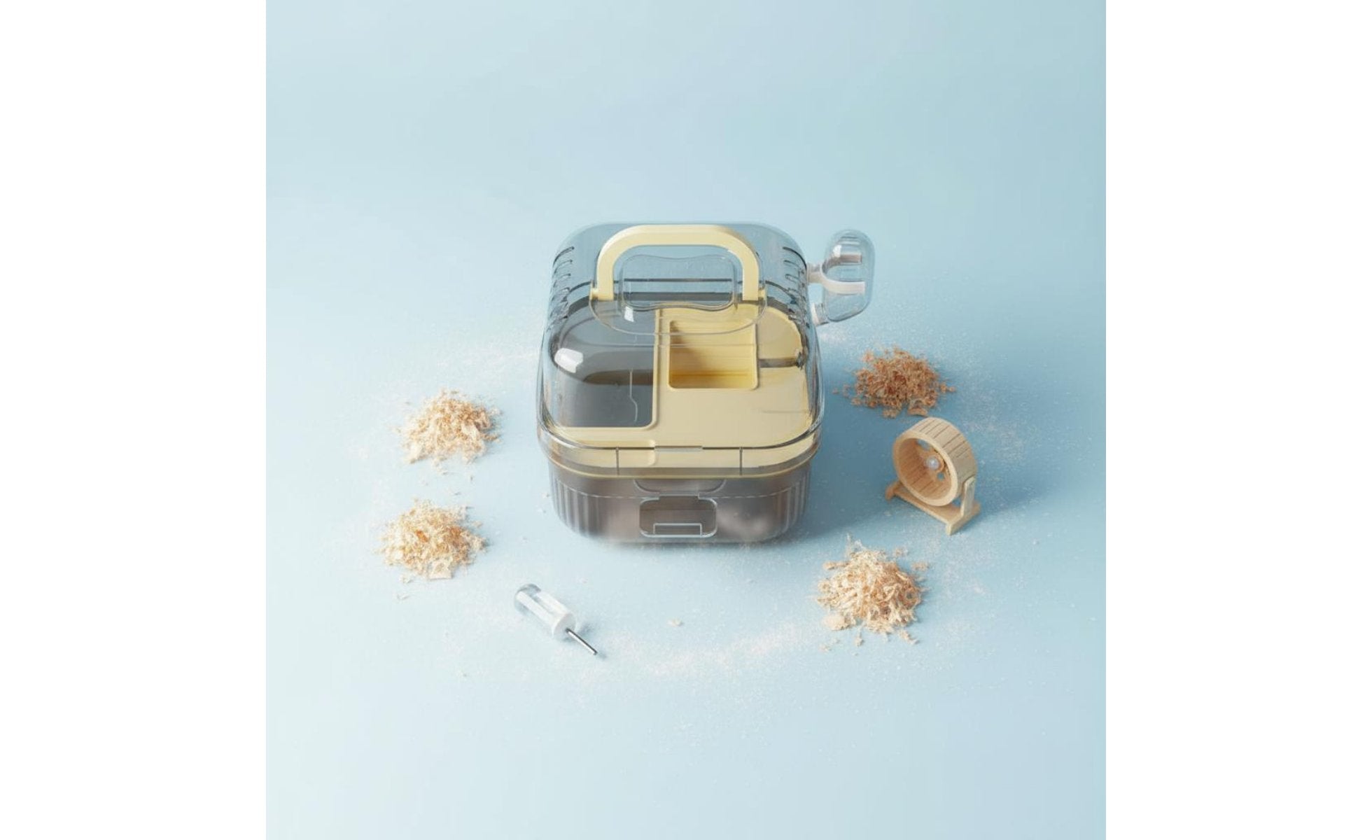 Transparent Small Pet Carrier 360° Panoramic View Hamster Travel Carrier