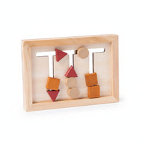 Rounded Edges Wooden Shape Matching Toy Wooden Shape Matching Board Compact
