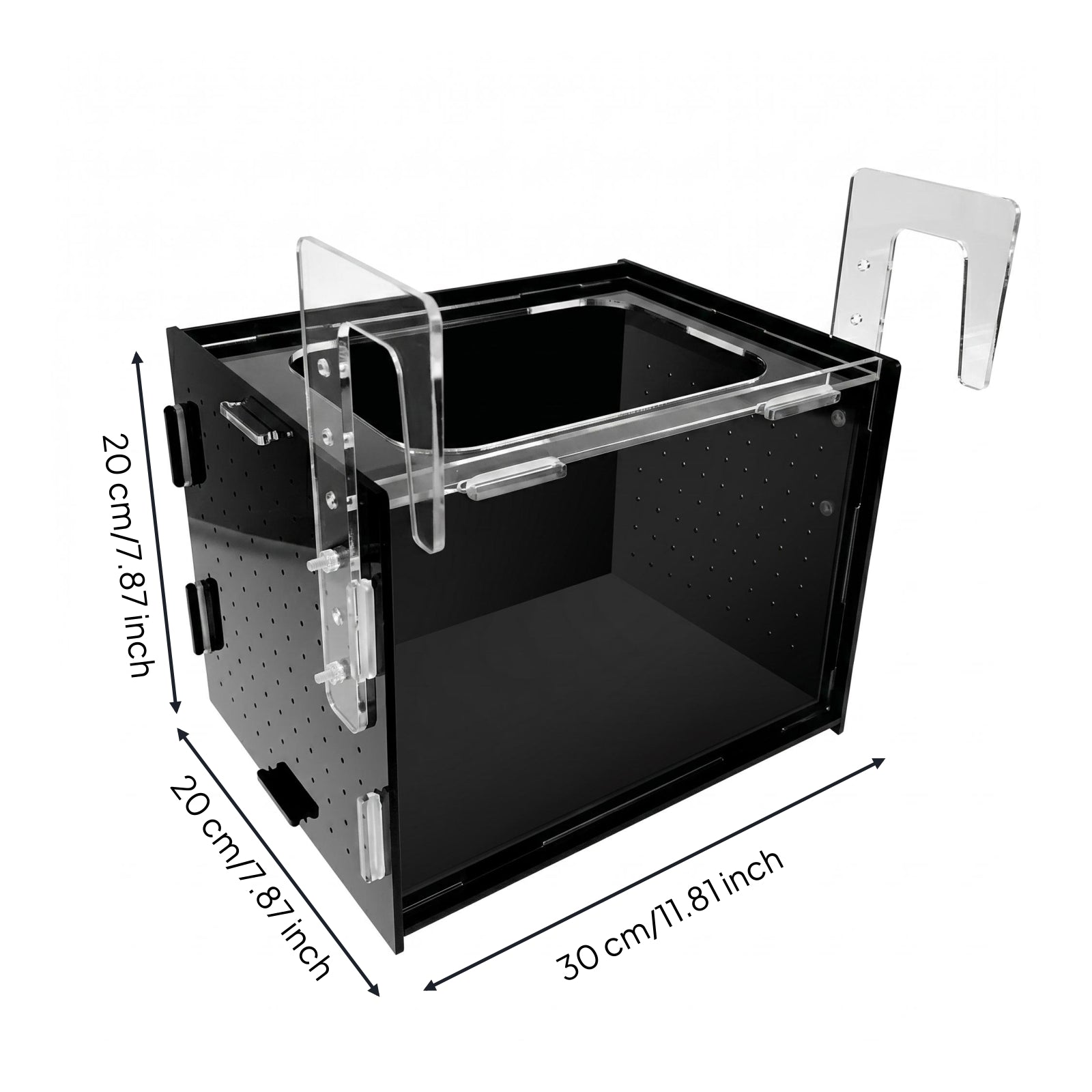 Acrylic Aquarium Isolation Box Transparent Perforated Aquatic Animal Separator