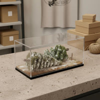 Winter Wooded Area Miniature Scene Realistic Features Display Decor DIY Craft