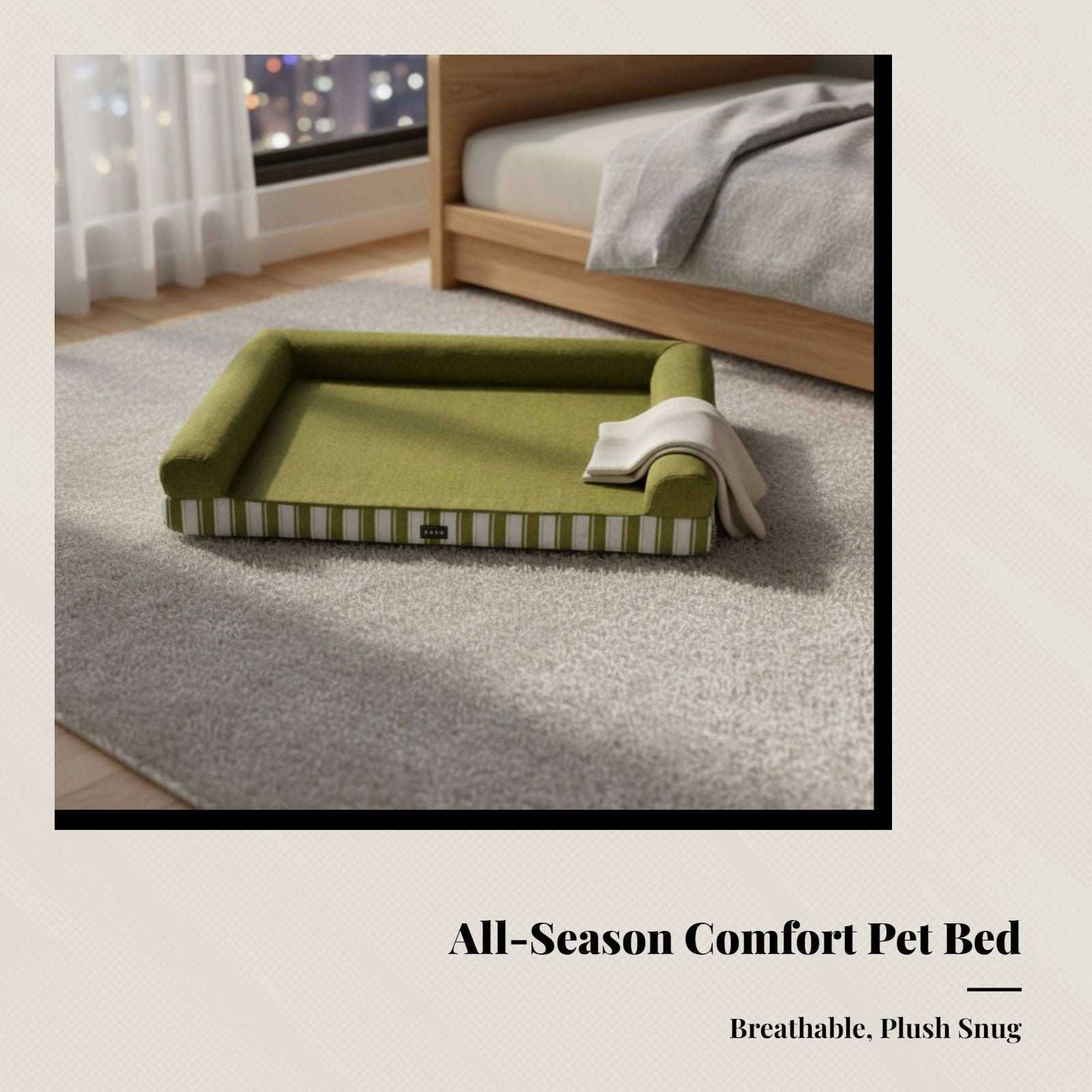 Dog Bed, Four Seasons Removable Sofa, Semi-Enclosed Pet Sleeping Mat for Large Dogs
