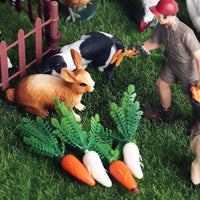 45 Pieces Farm Animal Model Set Early Learning Realistic Mini Farm Animal Figures Solid for Kids