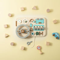 Young Child Driving Activity Board Pretend Play Steering Wheel Busy Board