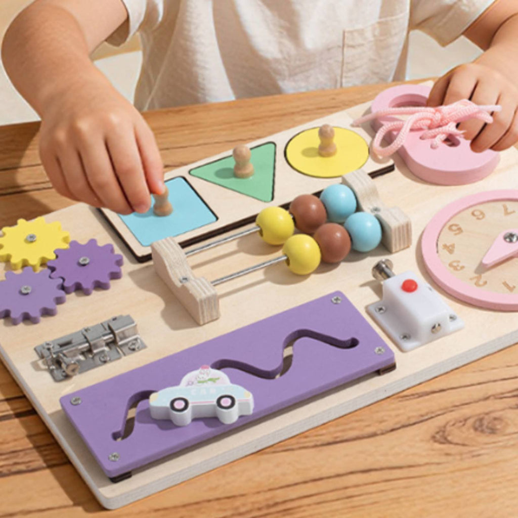 Educational Busy Board Educational Activity Board Hand Eye Coordination for Young Children, Kids, Kindergarten, Nursery