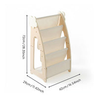 Kids Bookshelf Book Rack Organizer Stable Structure Child-Centered Book Display Celestial Motif Organizer Theme Young Child Wooden Bookcase