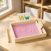 Educational Sand Writing Tray Shallow Wooden Sand Writing Tray Even Edges