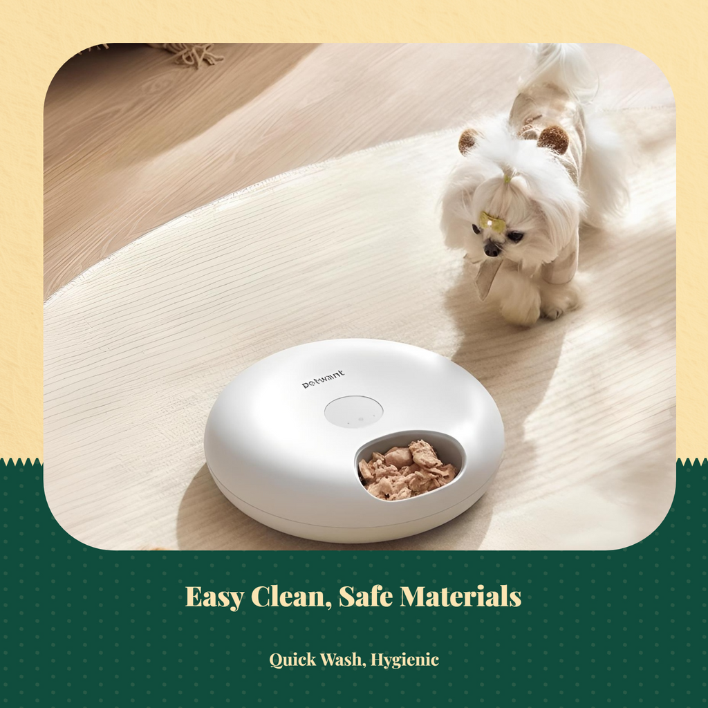 Programmable wet food cat feeder