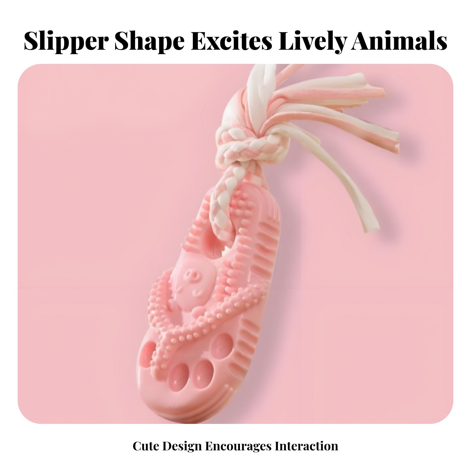 Chew-Resistant Slipper Shaped Dog Toy Interactive Play Slipper Dog Toy Easy to Clean for Dogs, Aggressive Chewers, Playtime, Indoors, Home