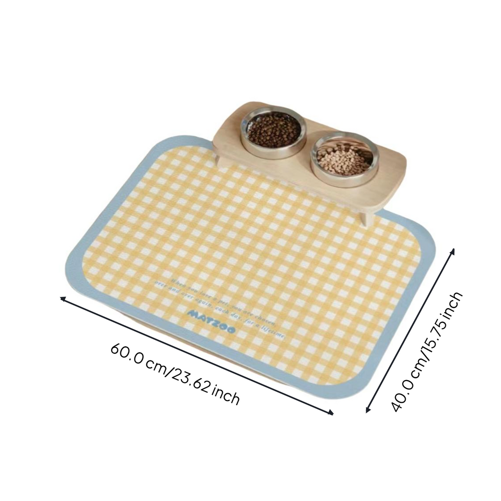 Pet Feeding Mat, Water-Resistant Cat and Dog Food Placemat, Non-Slip, Easy to Clean, Leak-Resistant, Suitable for Bowls