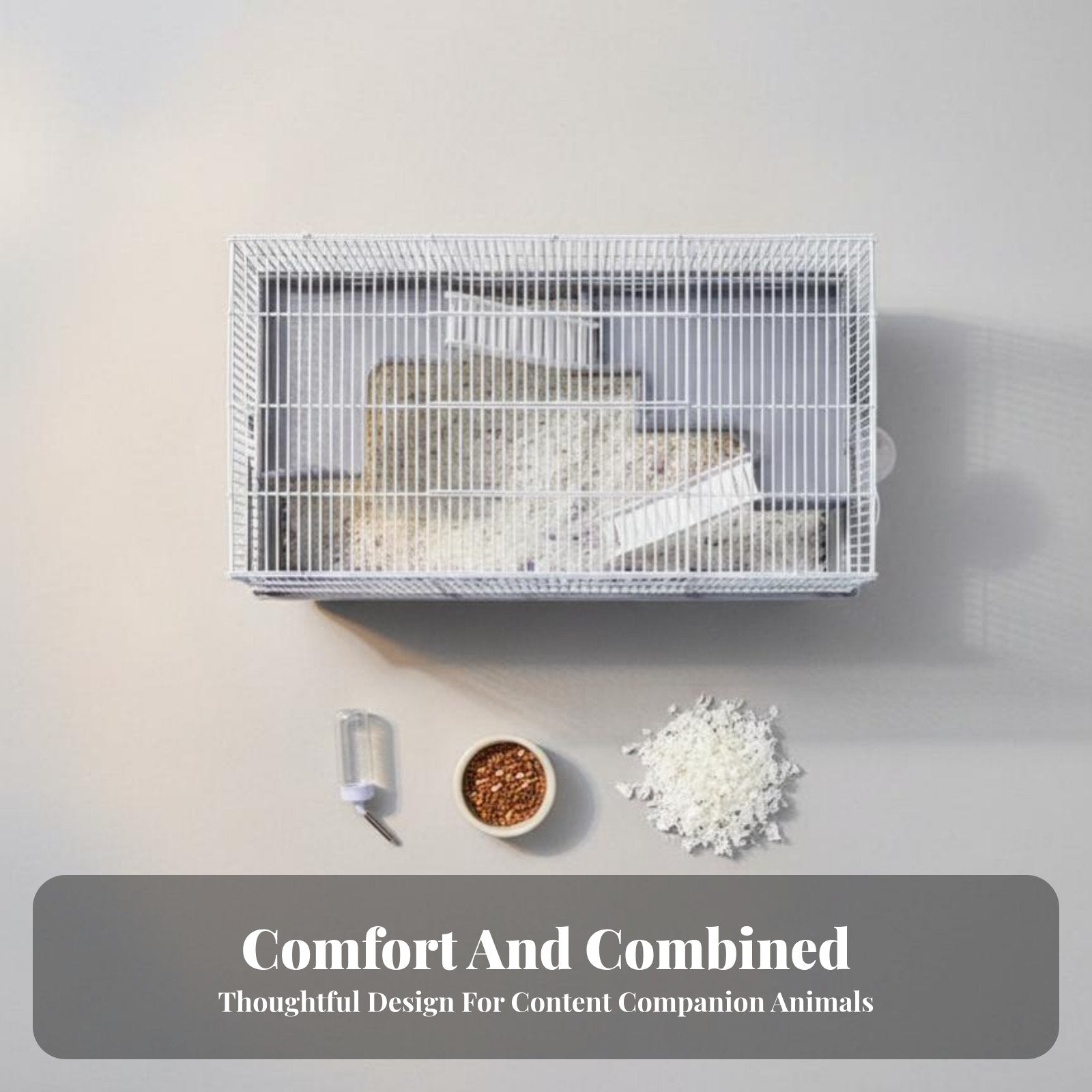 Multi-Level Hamster enclosure Large Space Rodent Home Deep Base for Living Room, Kids