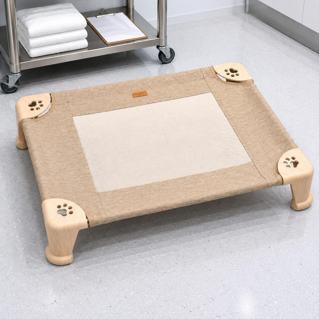 Cot-Style Dog Bed Plastic Frame Dog Cot Bed Anti-Slip