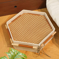 Hexagonal Cat Bed Breathable Cooling Cat Lounger Spacious Pet Supplies for Summer, Indoor