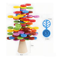 Wooden Tree Stacker Spiral Pattern Wooden Stacking Tree Balance Play