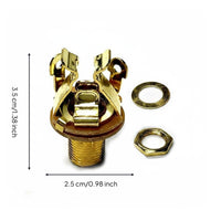 Mono Connector Socket Double Lock Bass Output Connector Metal Body