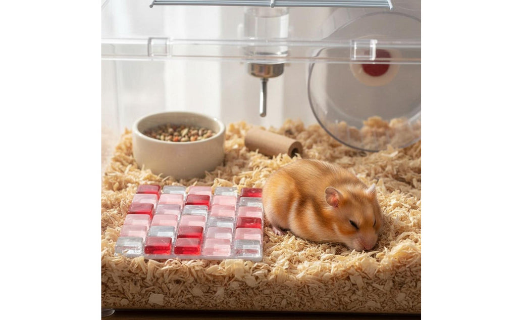 Hamster Cooling Mat Heat Relief Small Pet Cooling Pad Reusable for Hot Weather