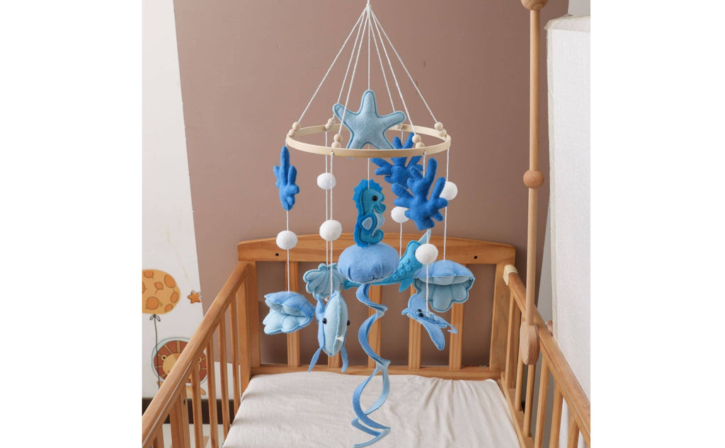 Baby Crib Mobile Gentle Sound Textile Creature Mobile Sustainable Material