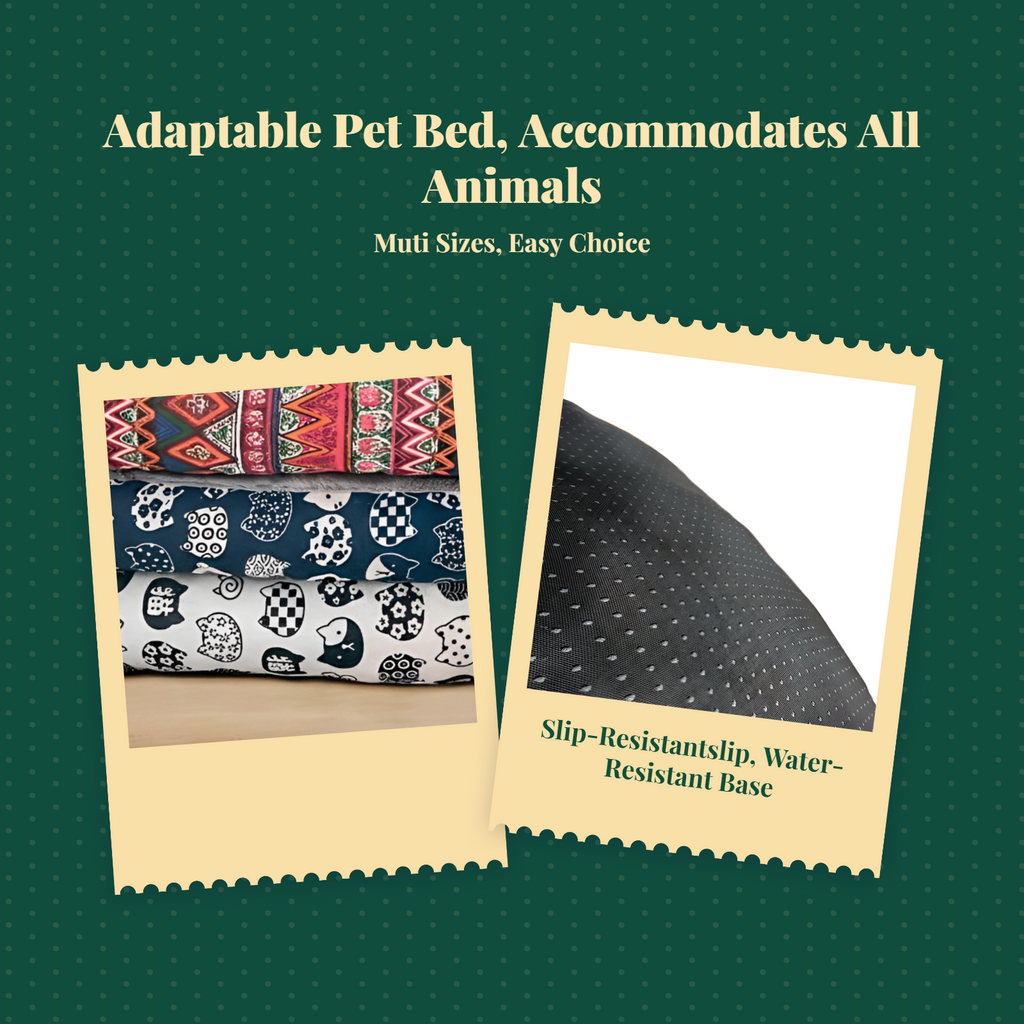 Dog Bed, Cat Bed, All-Season Pet Bed, machine cleanable, soothing, calming, soft padding for small, average, and large dogs and felines