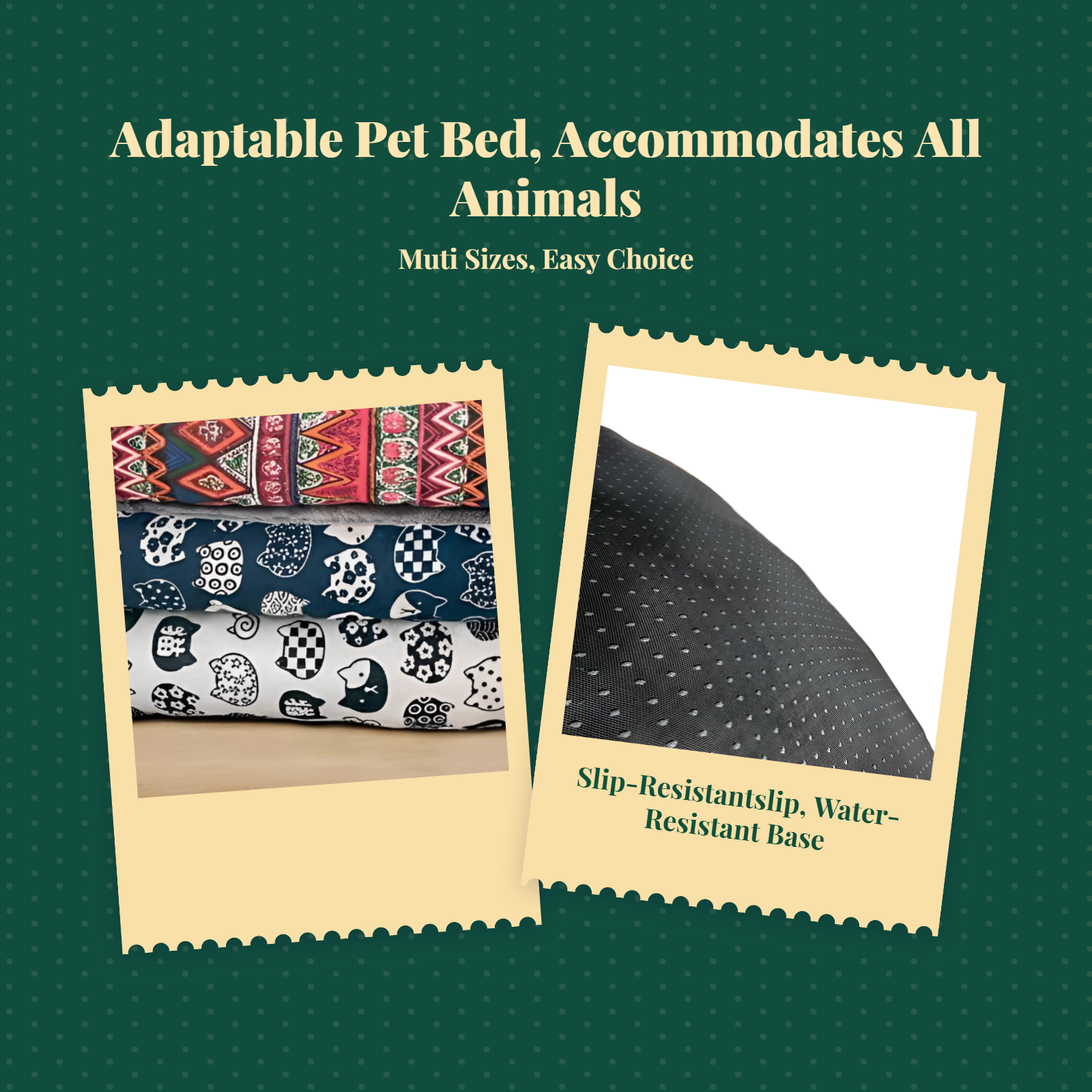 Dog Bed, Cat Bed, All-Season Pet Bed, machine cleanable, soothing, calming, soft padding for small, average, and large dogs and felines