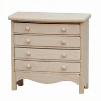 Dollhouse Drawer Cabinet Rounded Upper part:12 Scale Dollhouse Furniture Compact