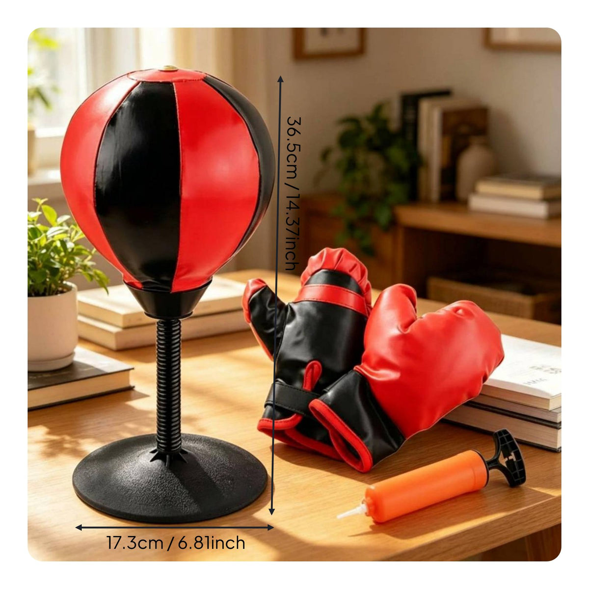 Suction Cup Punching Ball Desktop Punching Ball Strong Spring Back Children Boxing Training Set for Office, Home