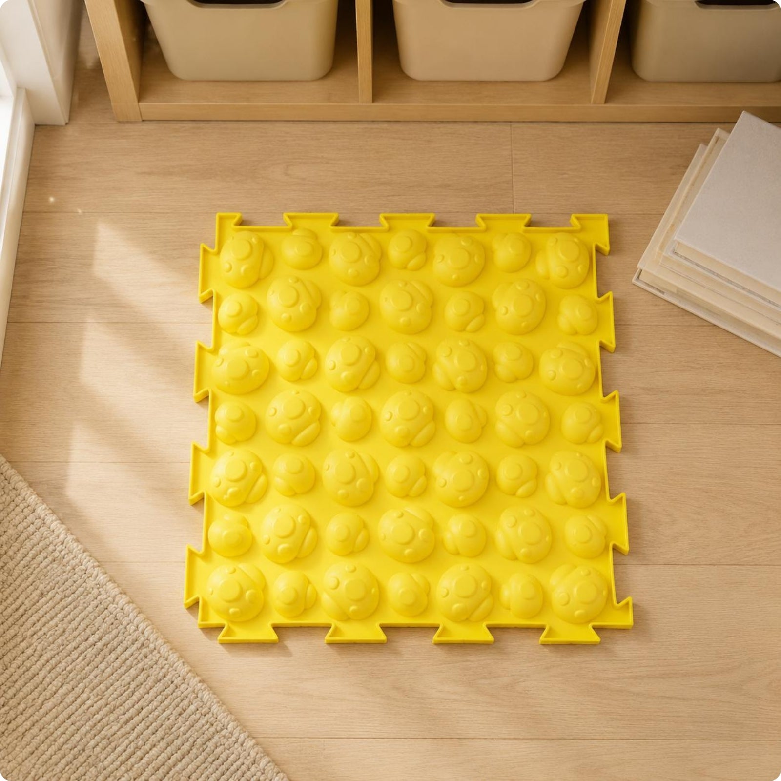 Textured Sensory Mat Long-Lasting Foot Massage Tile Bright Colors