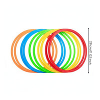8 Pieces Hopscotch Rings Bright Colors Plastic Jumping Rings Easy to Assemble