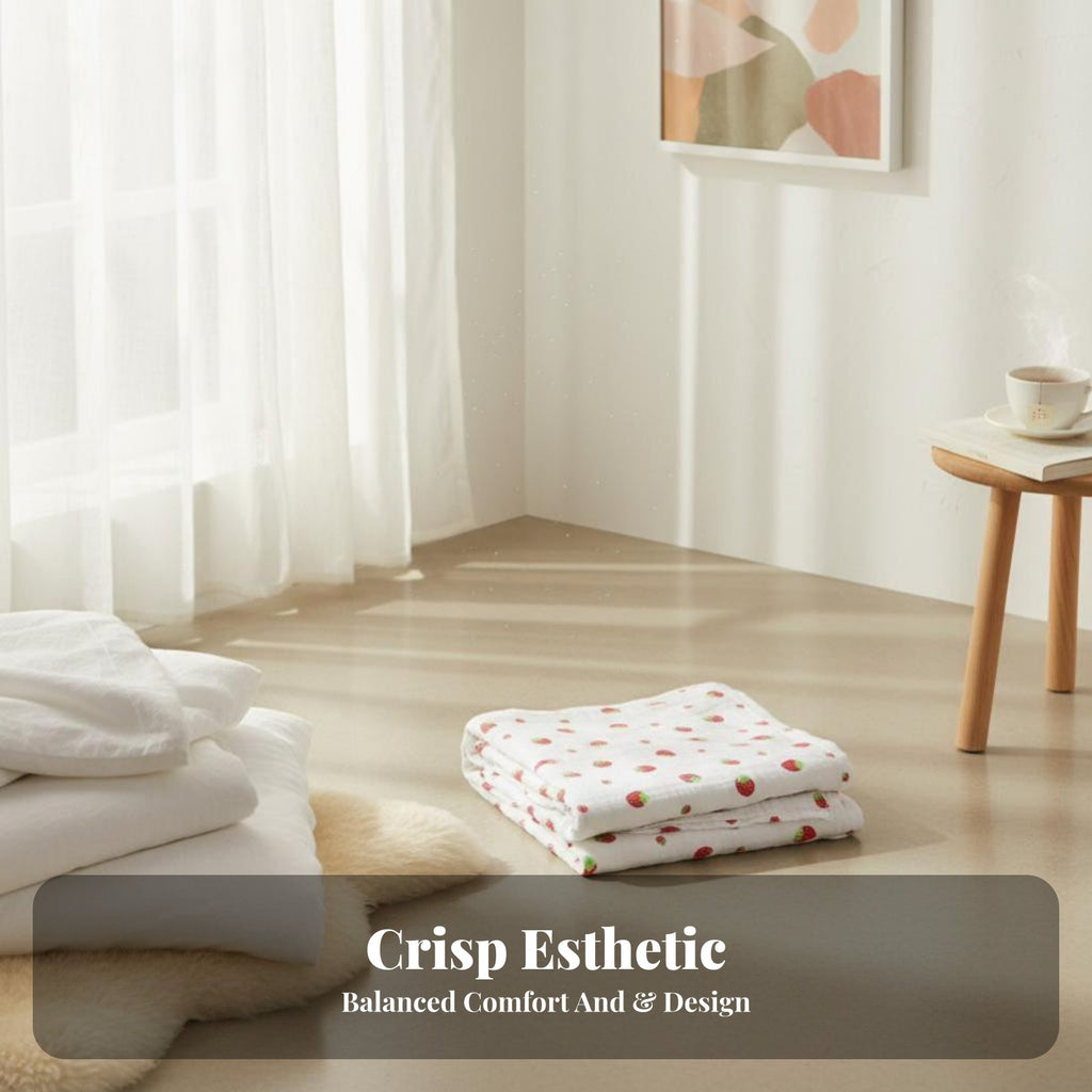 Double-Layer Printed Coverlet Breathable Towel Blanket Absorbent for Summer Use