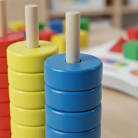 Color Sorting Bead Board Hand-Eye Coordination Preschool Counting Board