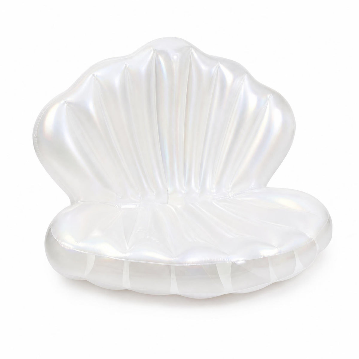 Shell-Shaped Pool Lounger Spherical Accent Inflatable Shell Lounger Lightweight