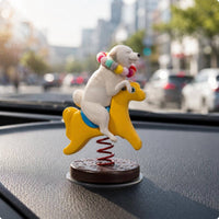 Shiba Inu Figurine Bead Collar Coiled Base Figurine Small