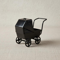 1:12 Scale Infant Carriage Realistic Detail 1:12 Scale Doll Pram Smooth Polished Metal Doll Carriage for Dioramas