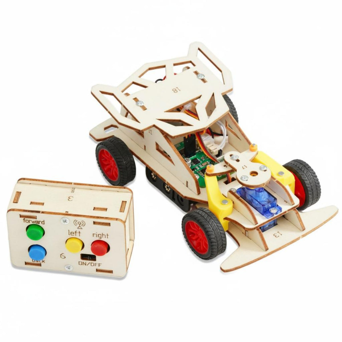 RC Steering Vehicle Kit Hands-on Learning DIY Racing Vehicle Kit Rear-Wheel