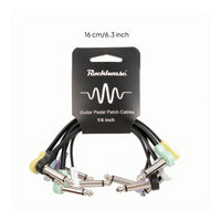 6 Pieces Flat Guitar Pedal Cable Metal Plugs Pedalboard Connection Cable